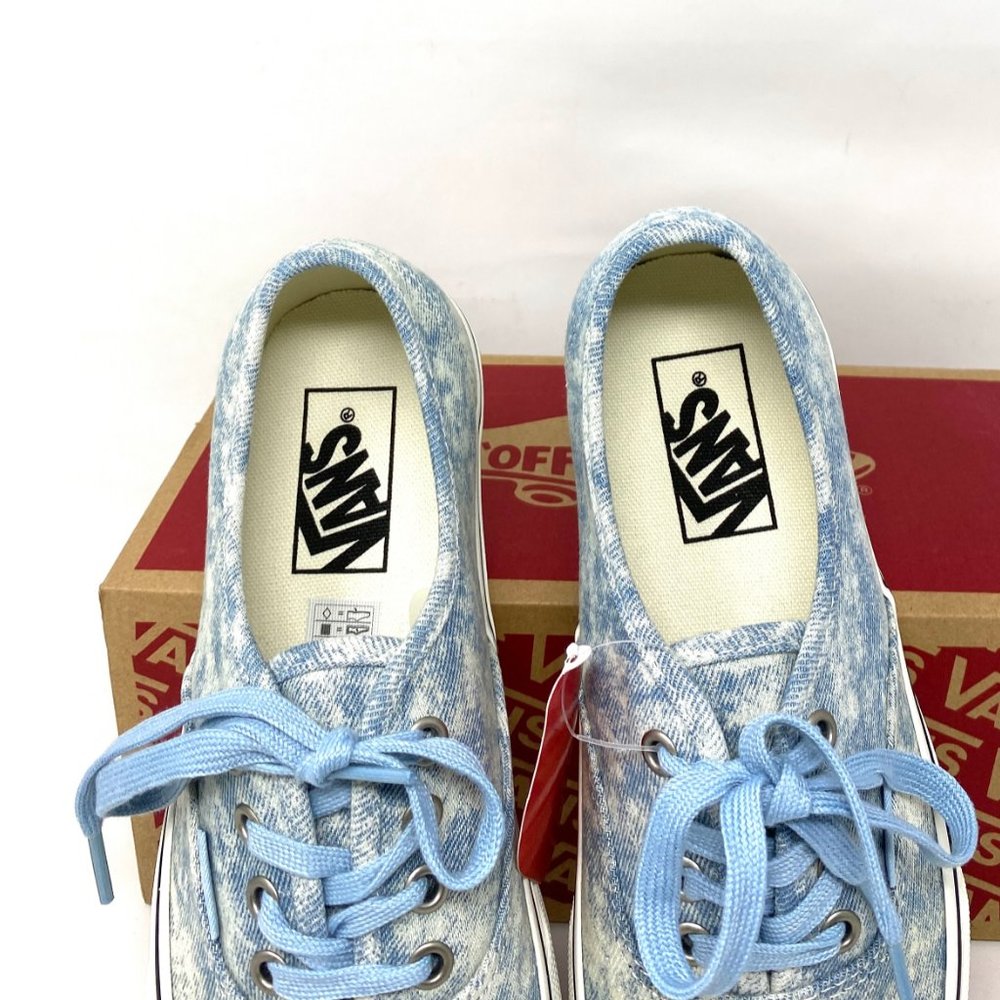 VANS Men's Size VN0A5HZS9FM AUTHENTIC Denim Winter Sky Blue Canvas Low Sneakers - Picture 10 of 11